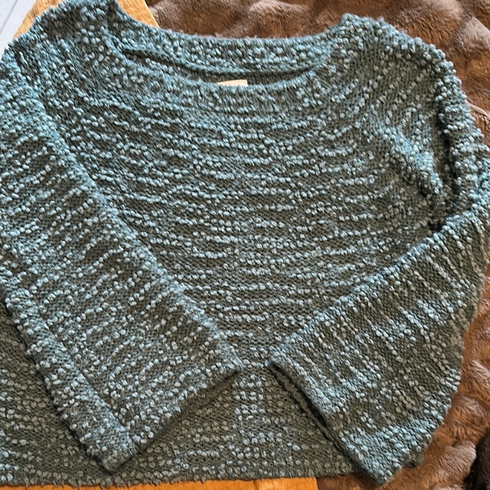 Cozy Green Textured Women's Sweater